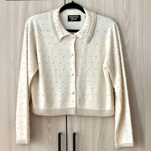 Pearl Embellished Wedding Cardigan